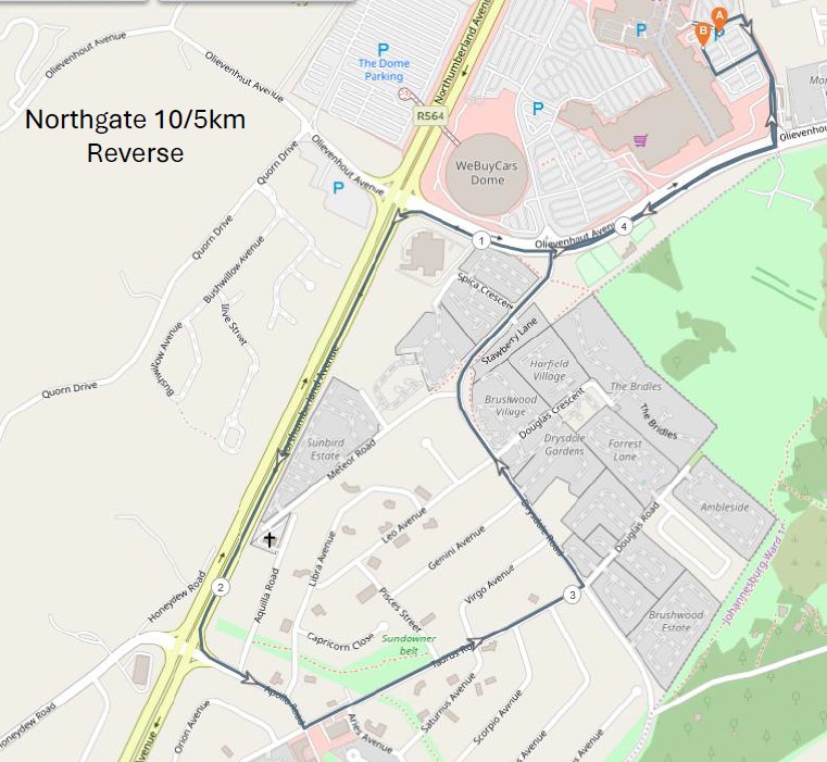 Route map — 5km Fun Run