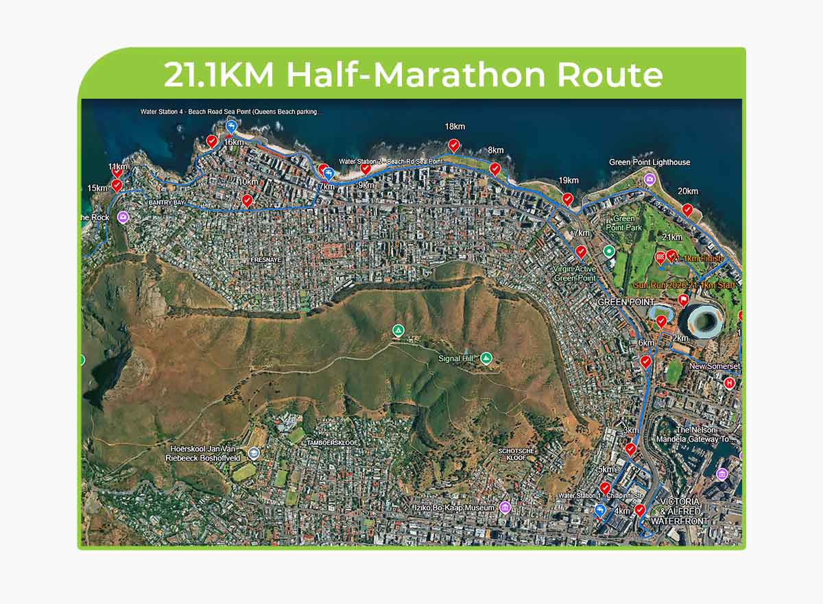 Route map — Half-Marathon
