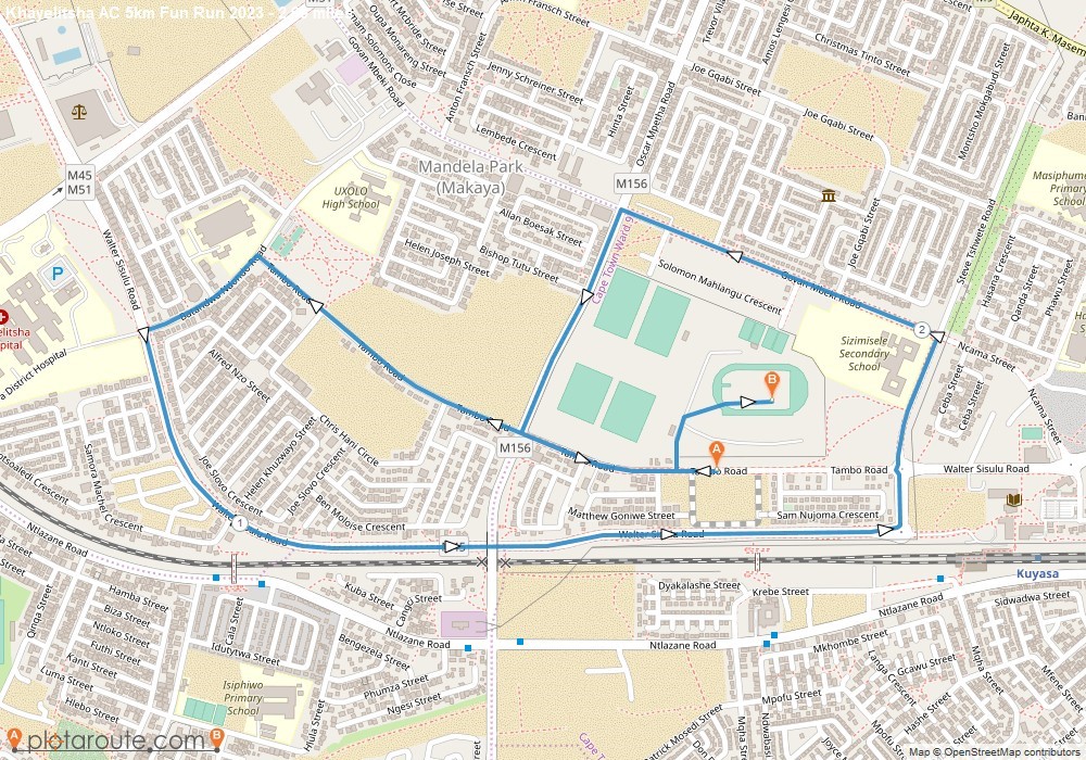 Route map — 5km Fun Run