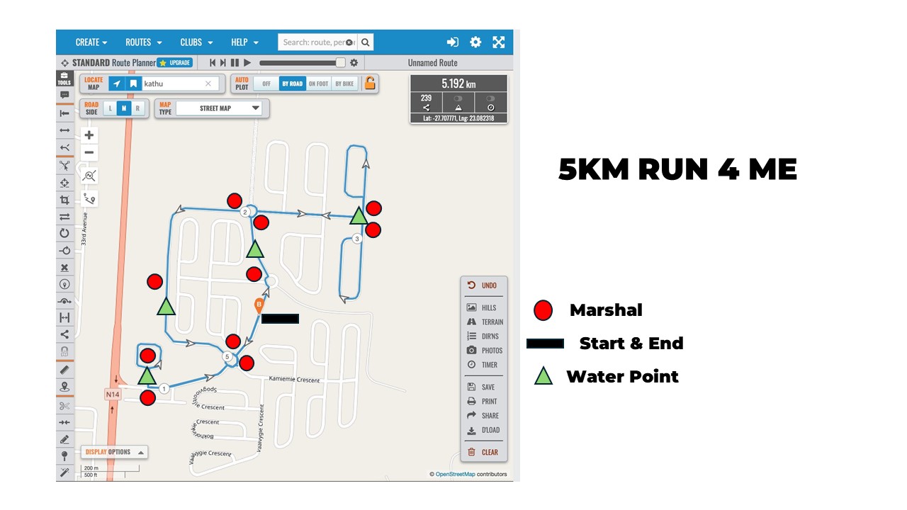 Route map — 5km Fun Run/Walk