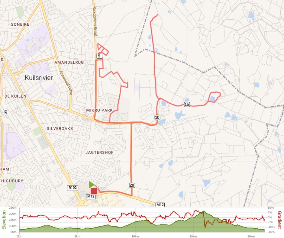 Route map — Half-Marathon