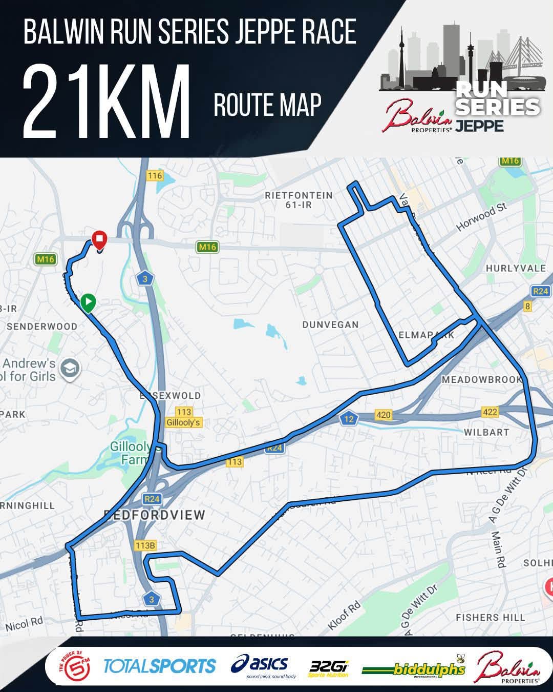 Route map — Half-Marathon