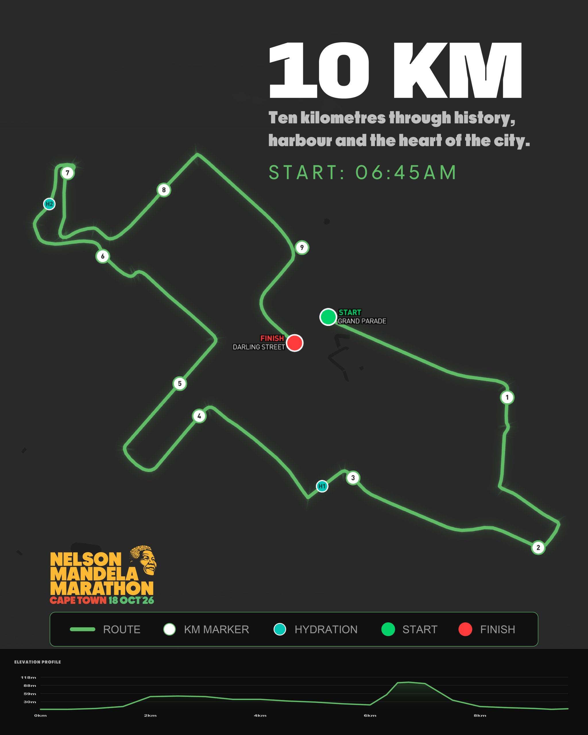 Route map — Slave Route Challenge 10km Run & Fun Walk
