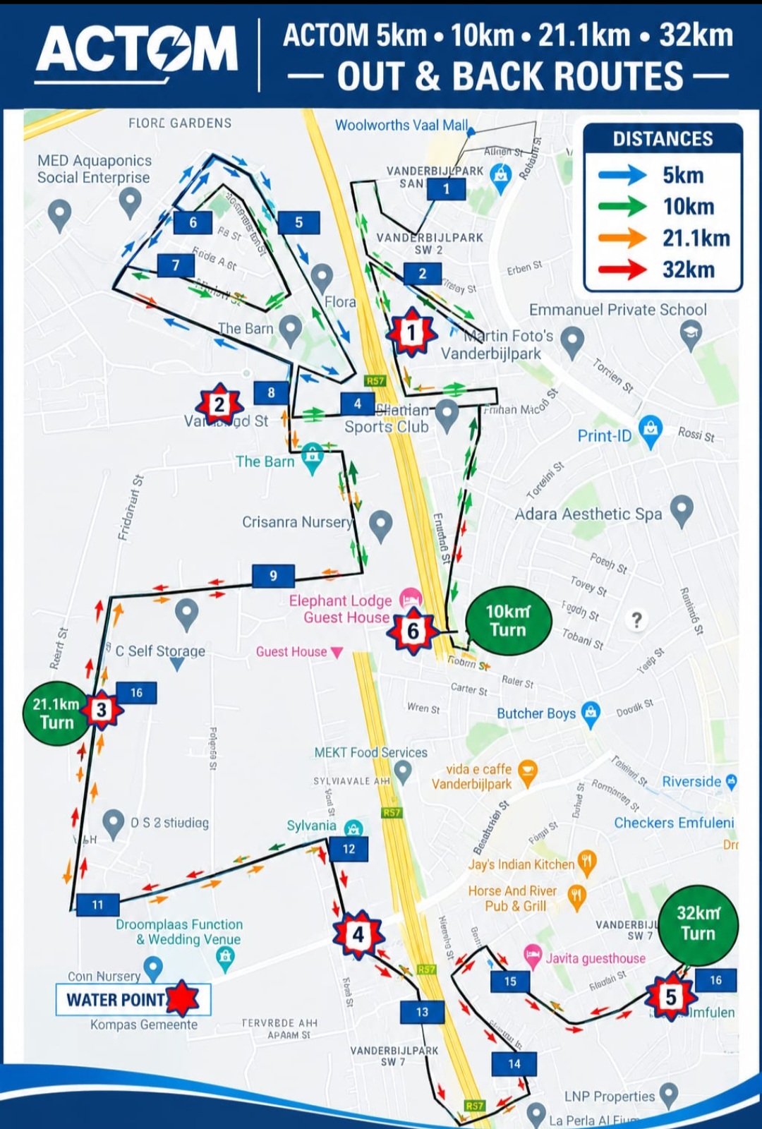 Route map — ACTOM Turbo Machines Run